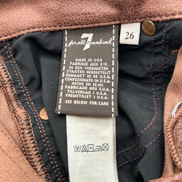 7 for All Mankind Skinny Jeans Faux Suede - Picture 5 of 8